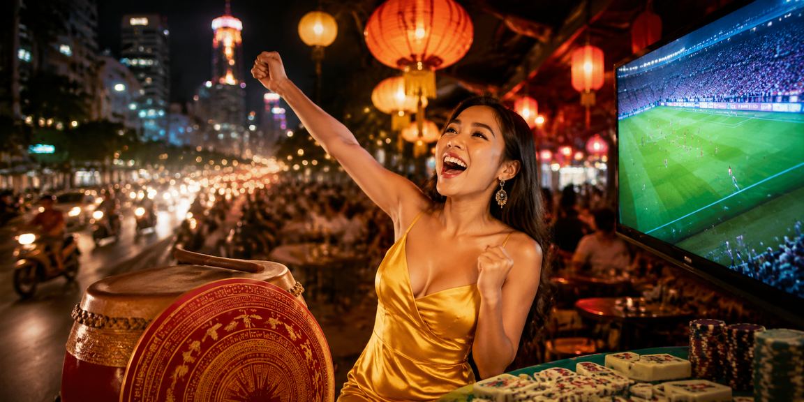 Người dùng tại TP.HCM theo dõi kèo bóng đá và trò chơi đêm